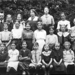 Skoleklasse med Anna Lohse, der var lærerinde på Vestre Skole 1897-1936.